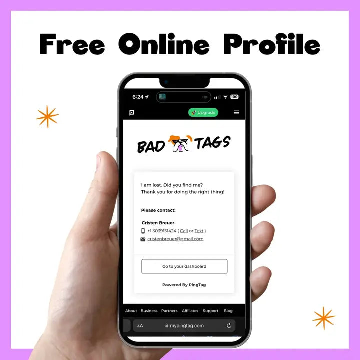 Dog ID Tags w/QR Codes