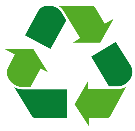 A green recycling symbol featuring arrows pointing in various directions, representing sustainability and environmental awareness.